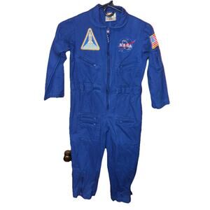 Get Real Gear Dress Up Costume NASA Space Suit Kids Youth Size 6 8 Blue Space